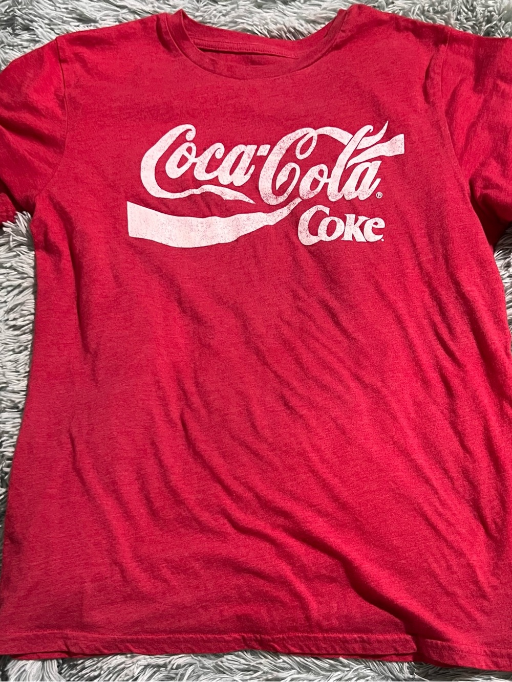 Coca Cola Red Short Sleeve Logo Tee with White Script